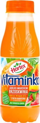 Hortex Vitaminka Brzoskwinia marchewka jabłko Sok butelka aPet 300 ml Hortex