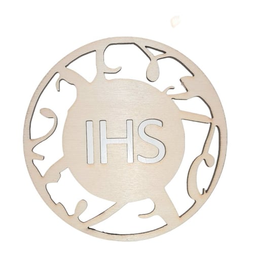 Hostia koło IHS dekoracja na Pierwsza Komunia  święta 10 cm Inna marka