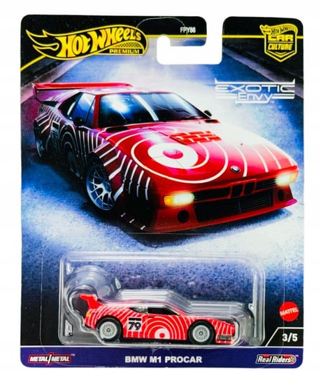 HOT WHEELS BMW M1 PROCAR EXOTIC ENVY 3/5 HKC79 1:64 NOWY METALOWY MODEL Hot Wheels