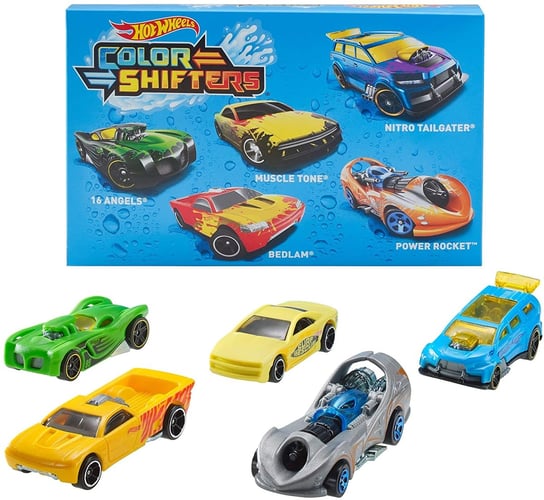 Hot Wheels, Color Shifters, 5-pack autek zmieniających kolor, GMY09 Hot Wheels