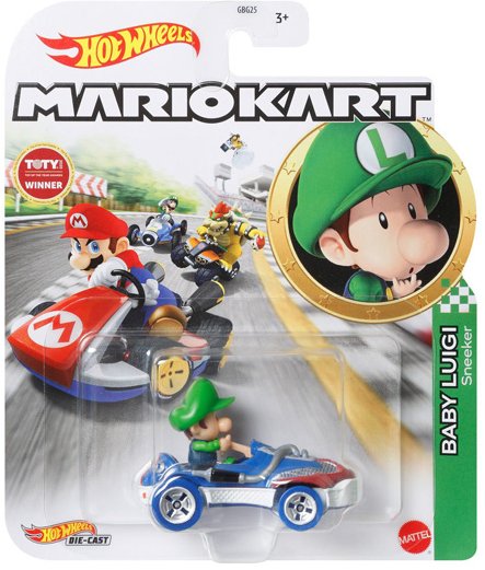 Hot Wheels Mario Kart – Mały Luigi, Sneeker Hot Wheels