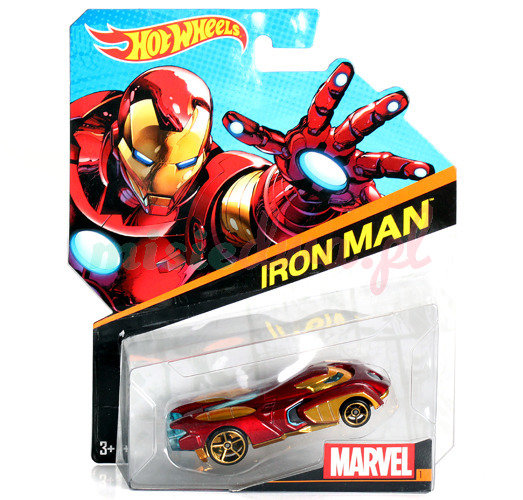 Hot Wheels, Marvel, samochodziki bohaterowie Iron Man, BDM71/DXV06 Hot Wheels