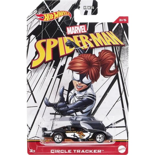 Hot Wheels Marvel Spider-Man Character Cars Circle Tracker Spider-Girl 3/5 Mattel