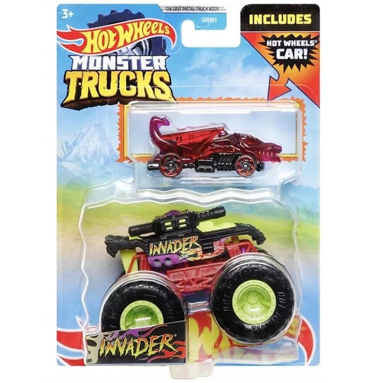Hot Wheels Monster Truck Invader 2Pak Mattel