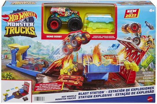 Hot Wheels, Monster Trucks Demolka Na Stacji, Hfb12 Mattel