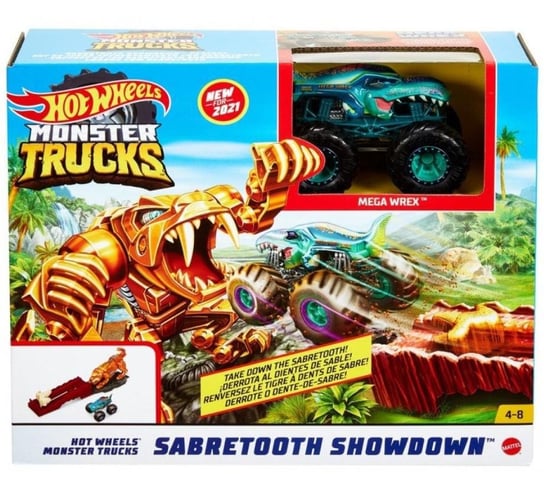 Hot Wheels, Monster Trucks, Starcie z tygrysem GYL09 GYL10 Mattel
