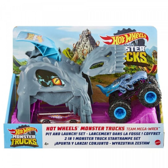 Hot Wheels Monster Trucks Wyrzutnia Mały zestaw Bone Shaker Hot Wheels