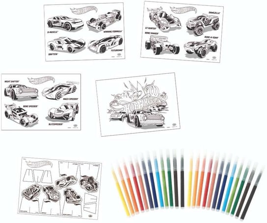 Hot Wheels Multicolor Zestaw kreatywny XL z pisakami i kolorowanką ODS