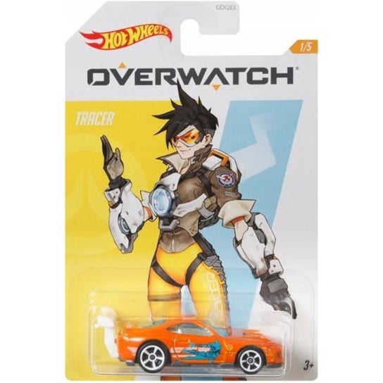 Hot Wheels Overwatch Character Cars Tracer Smuga 1/5 Mattel