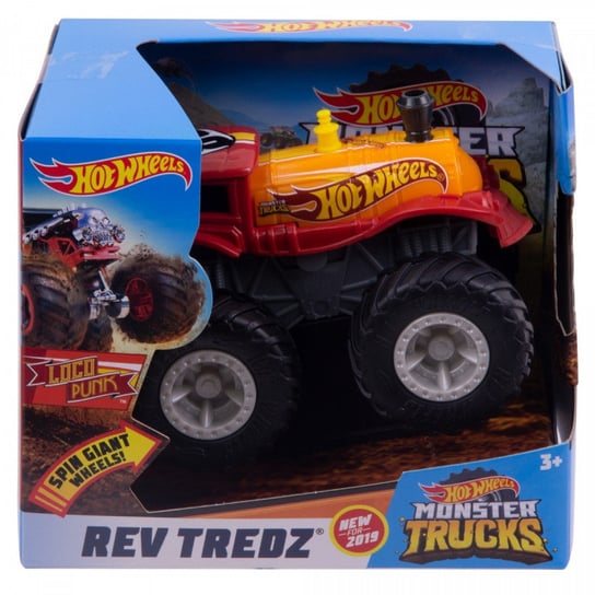Hot Wheels, pojazd Monster Trucks Rev Tredz Loco Punk Hot Wheels
