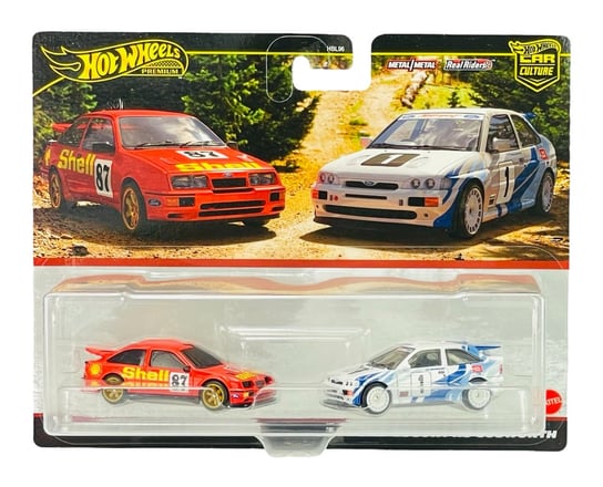 HOT WHEELS PREMIUM '87 FORD SIERRA COSWORTH + '93 FORD ESCORT RS COSWORTH HRR73 Hot Wheels