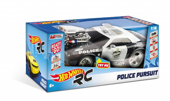 Hot Wheels, samochód zdalnie sterowany Mondo R/C L&S Police Pursuit Hot Wheels