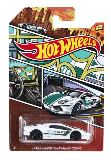 Hot Wheels, samochodzik wyścigowy Lamborghini Aventador Coupe Hot Wheels
