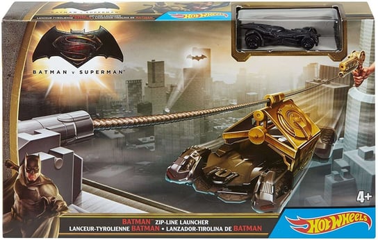 Hot Wheels wyrzutnia z liną Batman v Superman + auto Hot Wheels