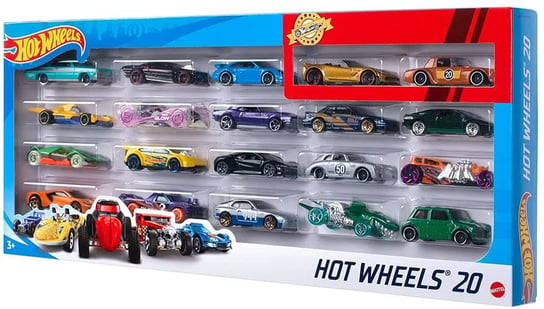 Hot Wheels, zestaw Autek, 20-Pack szt. Mattel