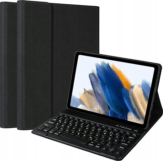 HOTLIFE czarne etui z klawiaturą do Samsung Galaxy Tab A8 10,5'' 2022 J4