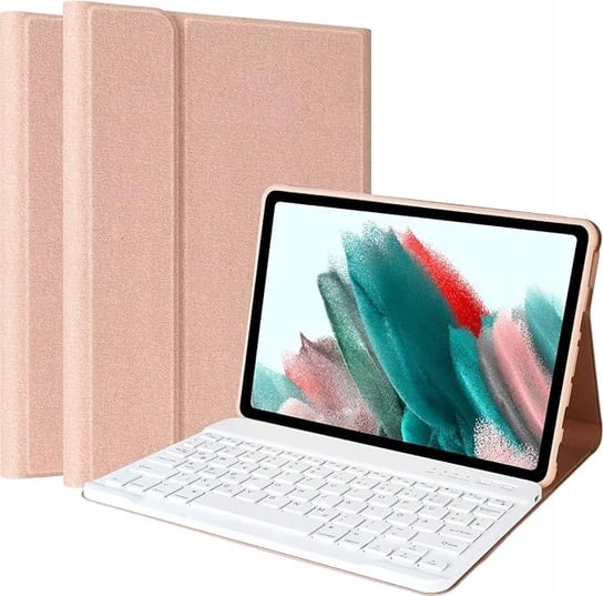 HOTLIFE różowe etui z klawiaturą do Samsung Galaxy Tab A8 10,5'' 2022 J4