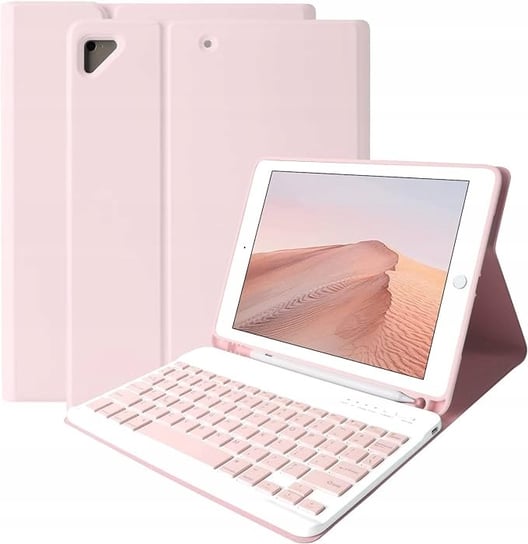 HOTLIFE różowe etui z klawiaturą QWERTZ do iPad 9.7" 2017/2018 J4