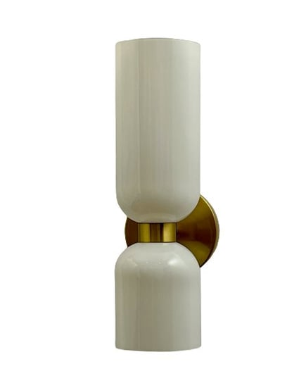 Hourglass - kinkiet nowoczesny biały mosiądz Iluminar