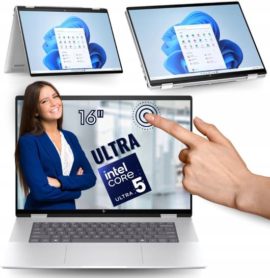 HP Envy x360 Ultra 5-125U 16GB 1TB SSD 16”(1920X1200) Touch W11 Silver Inna marka