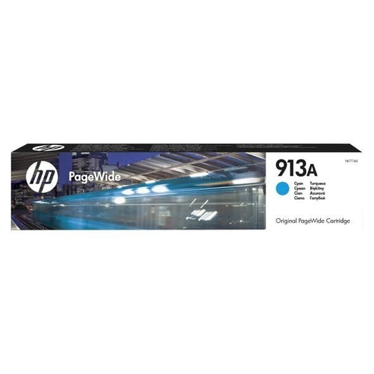 HP oryginalny ink / tusz F6T77AE, HP 913A, cyan, 3000s, 37ml, high capacity, HP PageWide 325, 377, Pro 452, Pro 477 HEWLETT_PACKARD