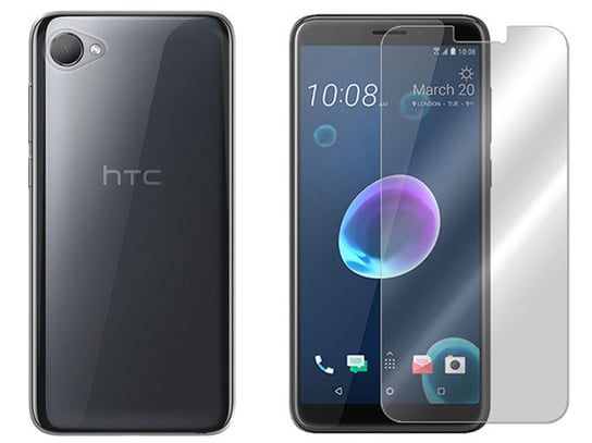 HTC DESIRE 12 ETUI POKROWIEC TYŁ 0.3mm + SZKŁO 9H VegaCom