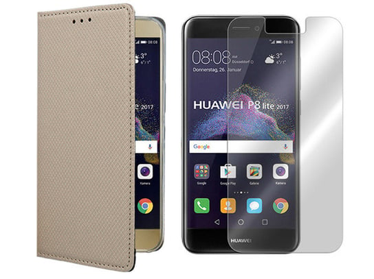 Huawei Honor 8 Lite Kabura Etui pokrowiec + szkło VegaCom