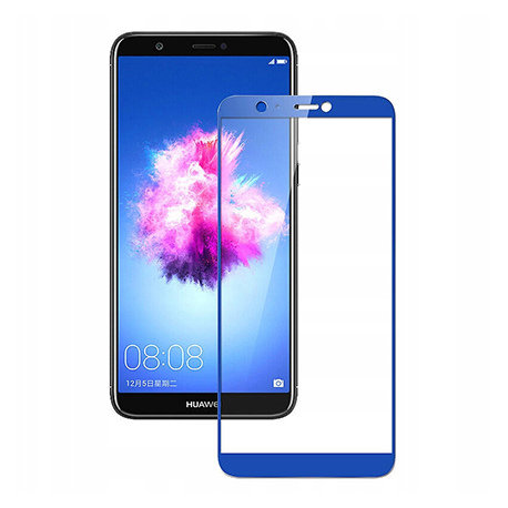 Huawei P Smart 2018 hartowane szkło 5D Full Glue - Niebieski. EtuiStudio
