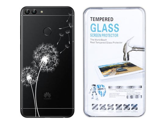 Huawei P Smart Etui Koronka Nadruk Case + Szkło 9H Kreatui
