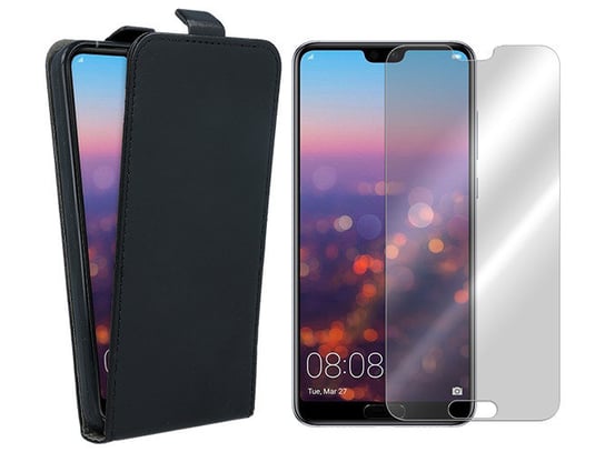 HUAWEI P20 CASE POKROWIEC ETUI KABURA + SZKŁO 9H VegaCom