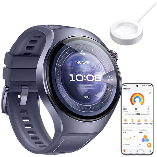 HUAWEI WATCH 5 FIOLET 46MM eSIM WIFI NFC TYTAN SZKŁO SZAFIROWE EKG AMOLED Huawei