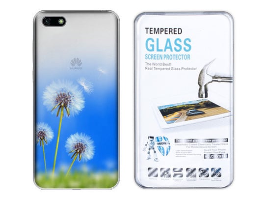 Huawei Y5 2018 Etui Gradient Nadruk Obudowa +Szkło Kreatui