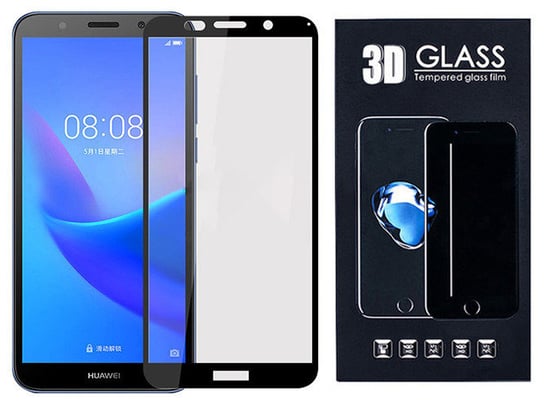 Huawei Y5 2018 Szkło 3D 9H Czarne Na Cały Ekran VegaCom