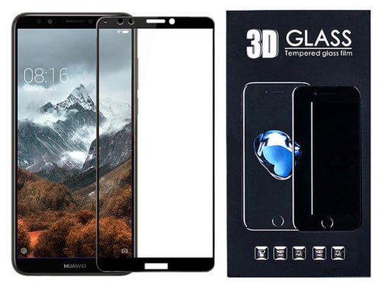 Huawei Y7 Prime 2018 Szkło 3D 9H Czarne Cały Ekran VegaCom