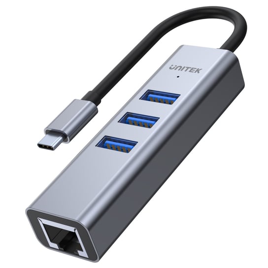 Hub Unitek, USB TYP-C 3 x USB 3.1 5 Gbps + RJ45 Ethernet 10/100/1000 Unitek