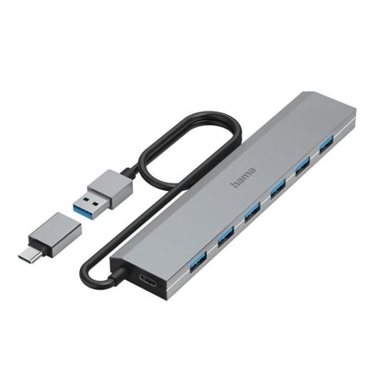 HUB USB, 7 PORTÓW, USB 3.2 GEN1, 5 GBIT-S, AV. ADPT. SEKCJA USB-C I BLC. Inna marka