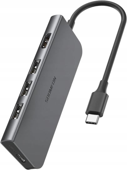 Hub Usb-C 5W1 3X Usb 3.0 5Gbps Hdmi 1.4 4K@30Hz Pd 100W SOOMFON