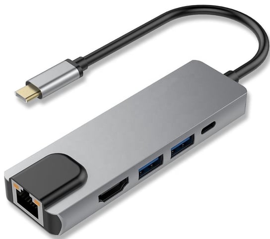 HUB USB-C ADAPTER LAN RJ45 Gigabit HDMI 4k 2x USB 3.0 Power Delivery PD Tradebit