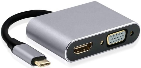 HUB USB-C ADAPTER PRZEJŚCIÓWKA 4k HDMI VGA MacBook Tradebit