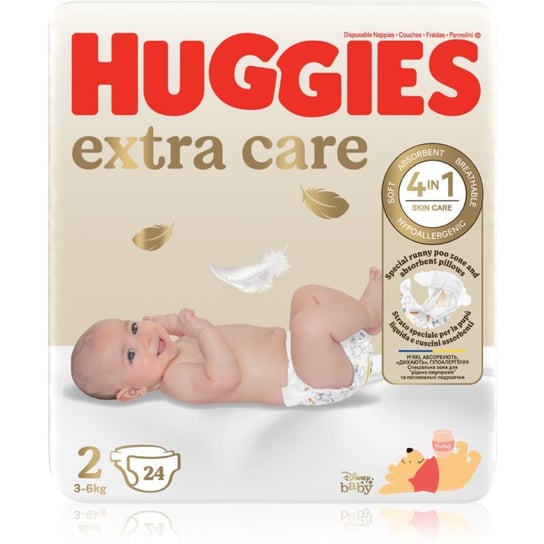 Huggies Extra Care Size 2 pieluchy jednorazowe 3-6 kg 24 szt. Huggies