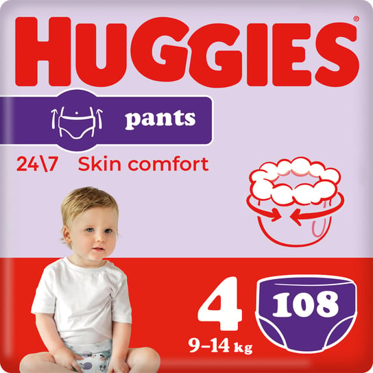 Huggies Pieluchomajtki Pants 4 (9-14Kg) 3X36 Szt Huggies