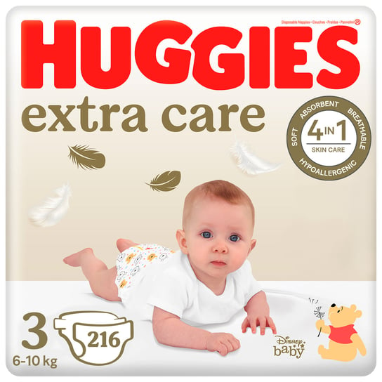 Huggies Pieluchy Extra Care 3 (6-10Kg) 216 Szt Huggies