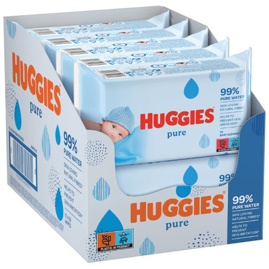 Huggies Pure Chusteczki Nawilżane Wodą 10 X 56Szt Huggies