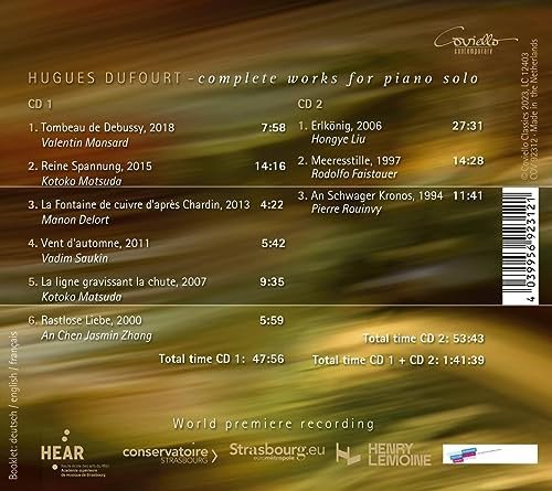 Hugues Dufourt Die Werke Für Klavier Solo Various Artists Muzyka
