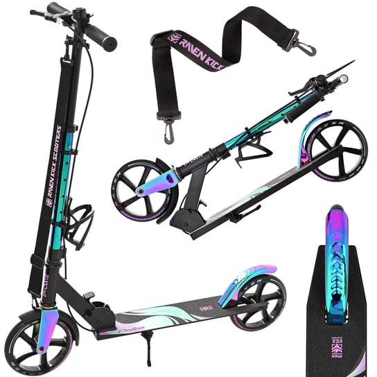 Hulajnoga Raven Celia Black Neo Chrome 200mm z hamulcem, dzwonkiem i uchwytem na bidon Raven