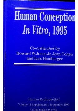 Human Conception in Vttro 1995 r Oxford University Press