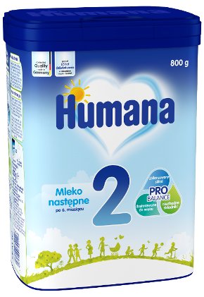 Humana 2, Mleko następne 6m+, 800 g Humana