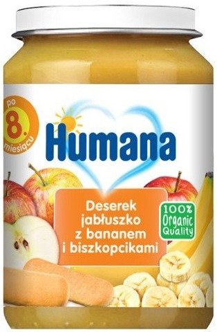 Humana, Deserek jabłuszko z bananem i biszkoptami, 190 g Humana