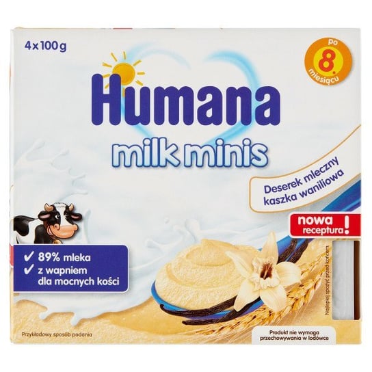Humana, deserek mleczny kaszka waniliowa, 400 g Humana