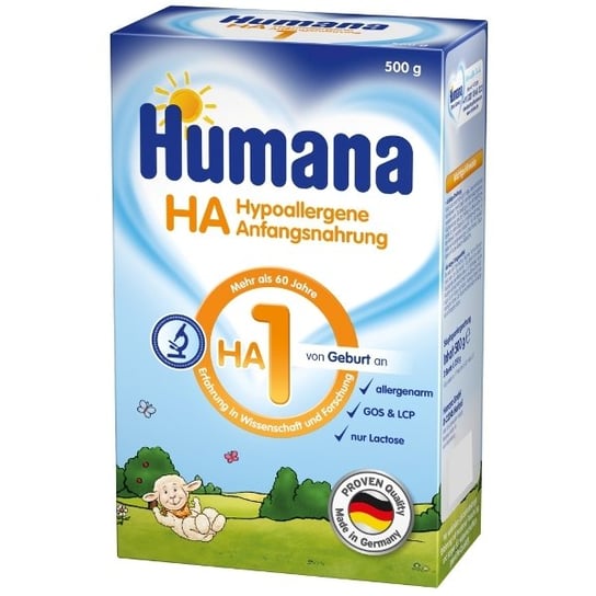 Humana, HA 1, Hipoalergiczne mleko początkowe, 500 g Humana